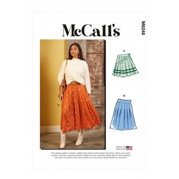 McCalls Sewing Pattern 8248 Skirts A5 (6-8-10-12-14)