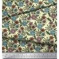 thumbnail image 3 of Soimoi Rayon Fabric Leaves & Floral Block Decor Fabric Printed Yard 56 Inch Wide, 3 of 3