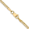 thumbnail image 2 of Leslie 14k Yellow Gold 2.2mm Beveled Curb Chain, 2 of 5