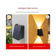 thumbnail image 4 of Lámpara de pared exterior de 2 LED, impermeable, solar, iluminación ambiental para exteriores, luces blancas cálidas, luces de jardín, lámpara de pared exterior, 4 of 8