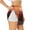 White, variant on Romantic Roses Sunset Ocean Printed 2 in 1 Women's Workout Shorts for Athletic Gym Running Shorts with Phone Pockets-Medium
