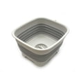 thumbnail image 5 of SAMMART 9.1L (2.4Gallon) Collapsible Dishpan with Draining Plug - Foldable Washing Basin - Portable Dish Washing Tub - Space Saving Kitchen Storage Tray (1 Grey), 5 of 5