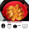 thumbnail image 4 of DEELLEEO Air Fryer Silicone Pot,2 Pcs Air Fryer Silicone Liners Food Safe Non Stick Air fryers Basket Oven Accessories, Reusable Replacement of Flammable Parchment Liner Paper Fits 3QT - 5QT Air Fryer, 4 of 5