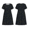 thumbnail image 3 of Bixox Robe d'Été à Manches Courtes pour Femmes Robe Ample Longueur Genou avec Poches-Constellation, 3 of 7