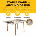 thumbnail image 4 of Spring Pig Table Cloths for 4 Foot Rectangle Tables, Butterfly Botanical Floral Rustic Patio Waterproof Elastic Fitted Tablecloths, Washable Rectangular Table Cover for Camping, 4 of 8