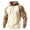 Khaki Sweatshirt for Men, variant on Mrmaere Men's Pullover Hoodie Raglan Contrast Sleeve Design Drawstring Hood Soft Fabric Top for Casual Outings Daily Wear Street Style Black L