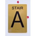 thumbnail image 2 of Stair A Sign- Gold (Aluminium, Gold/Black,Size 6X9) The Sensation line, 2 of 4