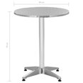 thumbnail image 3 of vidaXL Garden Table Silver 60x70 cm Aluminium, 3 of 3