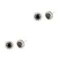 thumbnail image 3 of Qarigey 1 par de aretes para mujer, exquisitos adornos para pendientes de fiesta para niñas Negro 2Conjunto, 3 of 6