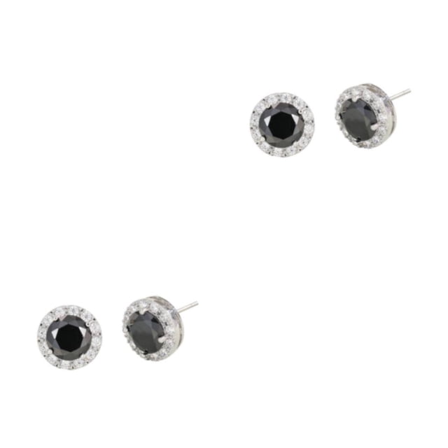 Sonducket 1 par de aretes de diamantes de imitación para mujer, reemplazo fácil de combinar, aretes de moda para fiestas y banquetes para Negro 2piezas
