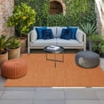 thumbnail image 2 of Burnt Orange Burlap Texture Outdoor Rug for Patio/Deck/Porch, Non-Slip Large Area Rug 4 x 6 Ft, Farmhouse Vintage Orange Indoor Outdoor Rugs Washable Area Rugs, Reversible Camping Rug Carpet Runner, 2 of 8