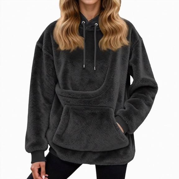 Womens Dog Pouch Hoodie with Kangaroo Pocket Oversized Pet Carrier Sweatshirts Animal Holder Long Sleeve Pullover