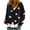 Black-A, variant on Tumotour Cardigan Sweaters For Women Buttons Floral Print V Neck Long Sleeve Rib Knit Open Front Knit Cardigan Sweaters Womens Fall Fashion 2024 Casual Loose Fashion Cute Tops