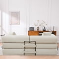 thumbnail image 6 of Leumius 4‑in‑1 Futon Sofa Bed,Modular Corduroy Sofa Couch with Fixed-Shape Frame & Removable Armrests,Folding Mattress Couch for Living Room, Office, Apartment,Beige, 6 of 7