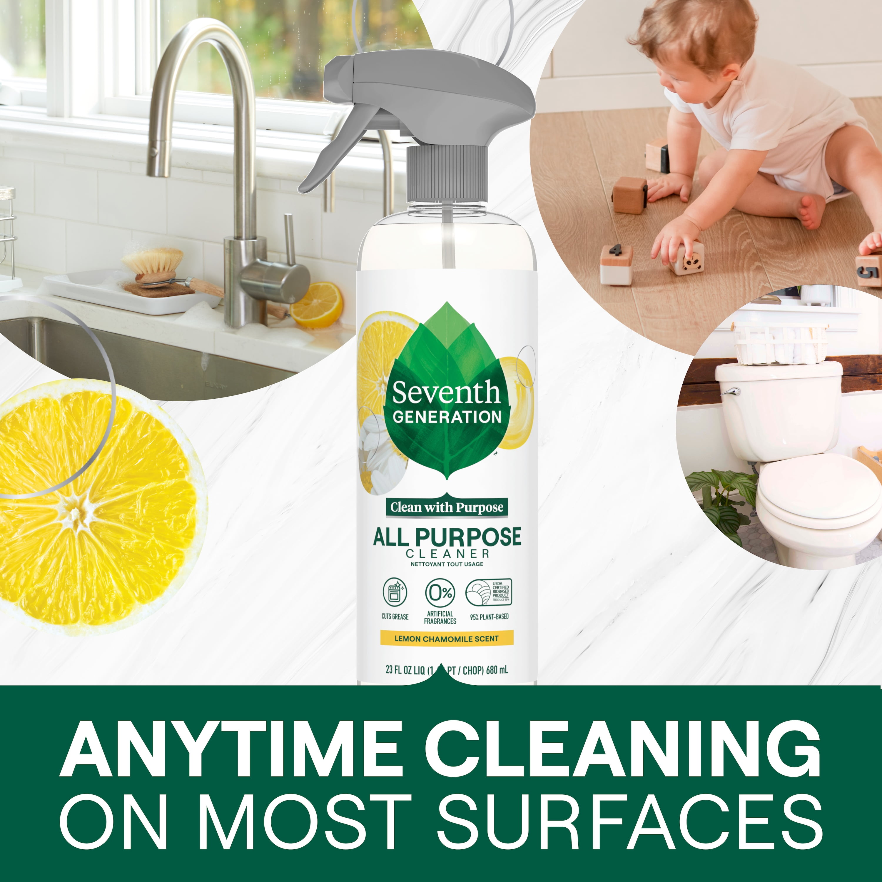 Seventh Generation All Purpose Surface Cleaner Lemon Chamomile