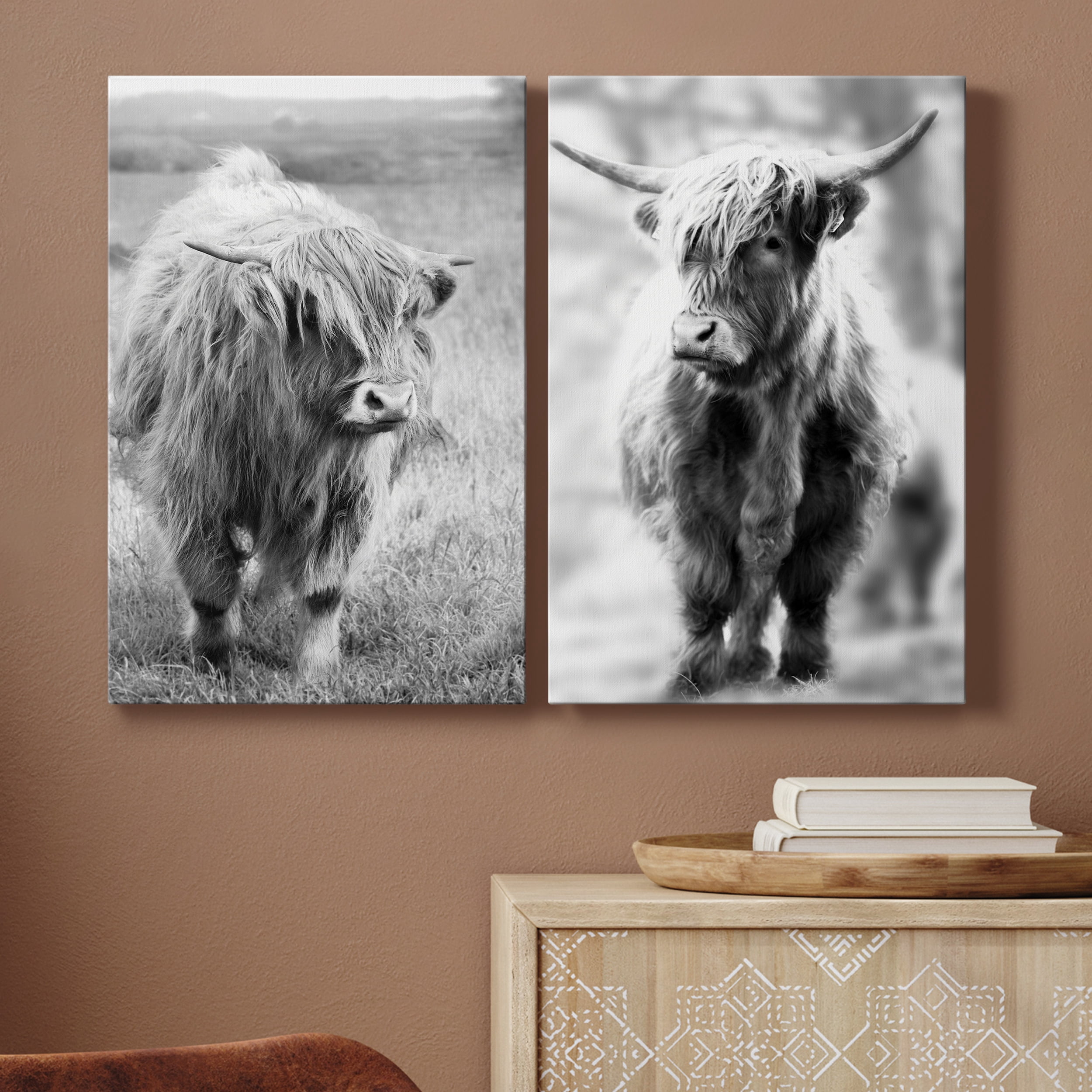 Gretna Green Highland Premium Gallery Wrapped Canvas - Ready to Hang - Set of 2 - 8 x 12 Each