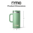 thumbnail image 5 of RTIC 16 oz Ceramic Lined Insulated Road Trip Travel Mug, Leak-Resistant Lid, Sage, 5 of 7