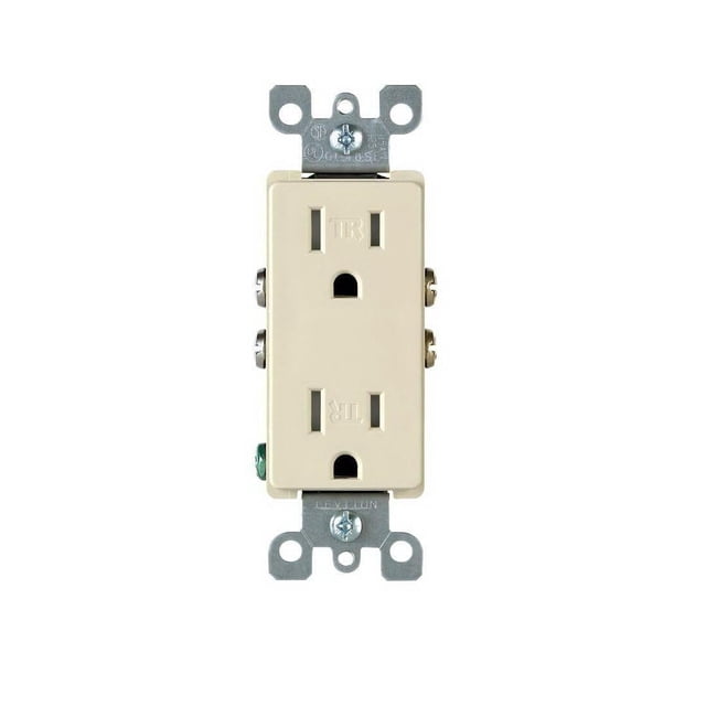 Enchufe eléctrico Leviton Decora, termoplástico resistente a los impactos