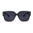 thumbnail image 1 of Womens Large Thick Plastic Horn Rim Retro Chic Sunglasses Grey Glitter Black, 1 of 4
