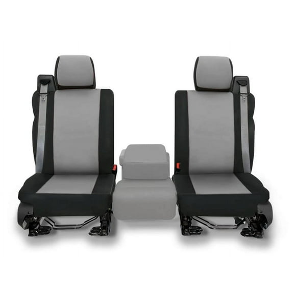 CarsCover Custom Fit 2004-2008 Ford F150 Pickup Truck Neoprene Car Front Seat Covers Gray & Black Sides Driver & Passenger Cover