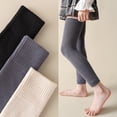 thumbnail image 2 of Qudderr Kids Toddlers Girls Leg Warmers Padded Knee-Length Socks Baby Solid Color Thigh High Socks for Winter 1 Pairs 3-12T, 2 of 5