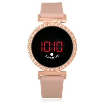 Wonder Nation Adult Female LED Touch Watch in Rose Gold Ombre - WN4071WM