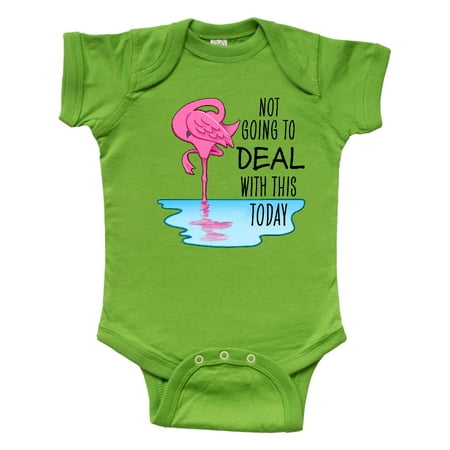 

Inktastic Not Going to Deal with This Today- sleeping flamingo Gift Baby Boy or Baby Girl Bodysuit