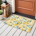 thumbnail image 4 of Yellow Lemon Blue Floral Entryway Rug 2'x3'&nbsp; Non Slip Front Door Mats, Summer Botanical Farmhouse Entrance Rugs Indoor Outdoor Carpet, Washable Floor Mats Small Area Rug for Bedroom Kitchen, 4 of 8