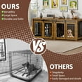 thumbnail image 4 of Dog Crate Furniture for 2 Dogs, 71" Large Dog Kennel Furniture, Steel Frame Double Dog Crate, 4 of 8