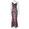 thumbnail image 1 of Generic 2025 Spring Ins Style Fashion New Sexy V-neck Temperament Wild Slim Long Printing Slip Dress Women, 1 of 1