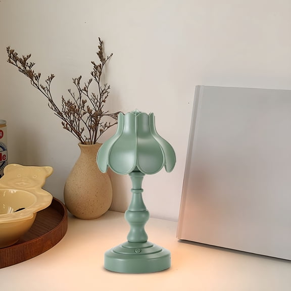 HIBIBUD Mini Desk Lamp Vintage,LED Desk Lamp Dimmable Table Lamp Reading Lamp with USB Charging Port,Sensitive Control,Eye-Caring Office Lamp,Beautiful Decorative Desk Lamp