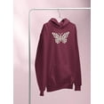 thumbnail image 3 of Daisy Butterfly Hoodie Women -Image by Shutterstock, Female 3X-Large, 3 of 4