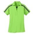 thumbnail image 5 of Yellow Rooster Women Silk Touch Performance Colorblock Stripe Polo Lime/Steel Grey Grey/Black XL, 5 of 6