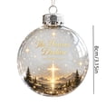 thumbnail image 3 of Plastic Light Up Christmas Ball Ornament, Warm Glow Holiday Bauble, 3.15 x 3.15 x 3.15 Inch, for Christmas Tree Window Mantel Decor, 3 of 6