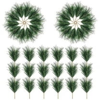 60 PC Artificial Green Pine Needles Branches-Small Pine Twigs Stems Picks- Greenery Pine Picks for Christmas Garland