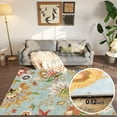thumbnail image 4 of Floral Area Rug 4x6 Living Room Rug Non Slip Washable Bedroom Rug Soft Low Pile Flowers Floor Carpet for Living Dining Room,Red, 4 of 6