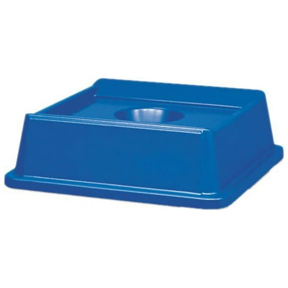 Rubbermaid Untouchable Bottle and Can Recycling Top Square 20.13x20.13x.25h Blue