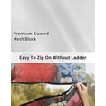 thumbnail image 6 of 4th of July RV Awning Sun Shade Screen 9'X7' Poppy Bird Mesh Sunscreen Patriotic Star Strips Awning Shade Screen with Zipper UV Blocker Completed Kits Outdoor Canopy for RV Motorhome Camper Travel, 6 of 7