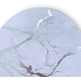 thumbnail image 2 of Dainty Home Marble Cork Table Set With 4 Foil Printed Marble Granite Designed Thick Cork Textured 15" x 15" Round Placemats and 4 Round Coasters 4" x 4" in Silver, 2 of 4