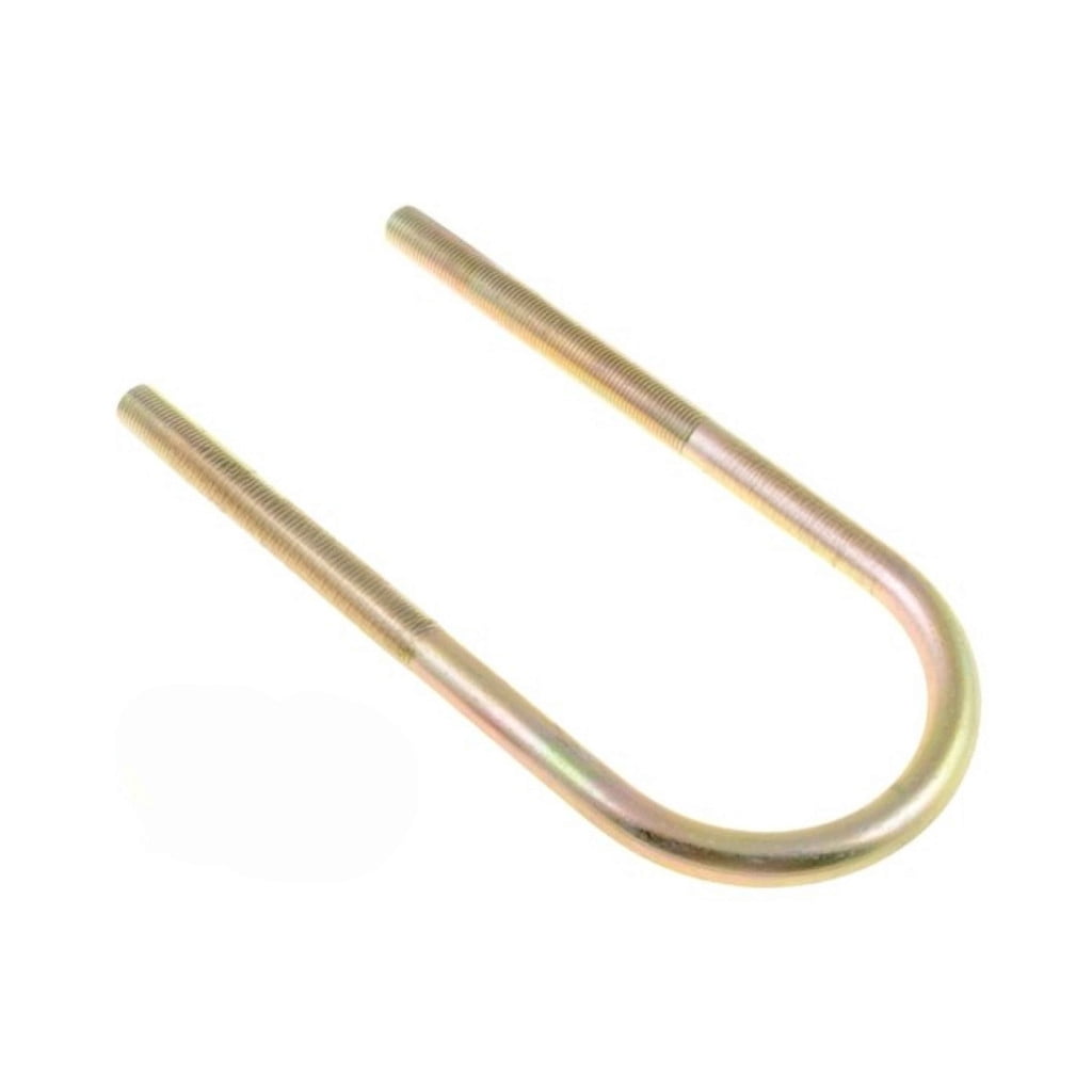 KarParts360 Threaded U-Bolt - Steel | Yellow Zinc | Round U-Bolt | Heat Hardened | Fine Thread | 9/16 Inches Thread Diameter