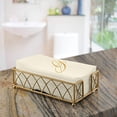 thumbnail image 3 of LINEN FEEL DISPOSABLE MONOGRAMMED GUEST TOWELS | Initial “G” | 24 pc | for Upscale Wedding and Dining (Ivory/Gold), 3 of 4