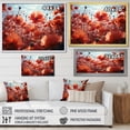 thumbnail image 4 of Designart "Dancing Poppies Red and Blue Floral Rhapsody I" Floral Floater Framed Wall Decor, 4 of 7