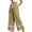 Khaki, variant on Boho Wide Leg Linen pants for Women Fringe Drawstring Scalloped Waist Pants with Lace patchwork Hem Trendy Flowy Beach Pants Navy