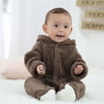 thumbnail image 4 of FDDMis Zipper Onesies 0-3 Months Toddler Girl Sweatsuit 6-12 Month Boy Clothes Girls' Overalls Side Snap Onesies Baby Boy Baby Long Sleeve Bodysuit Overalls for Toddler Girls Kids Coveralls 4t, 4 of 9