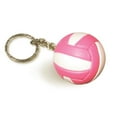 thumbnail image 1 of Volleyball Pink and White Key Chain, 1 of 1