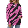 thumbnail image 4 of Pink Black Stripes Pattern 3D Print Hoodie Men Women Autumn Thin Pullover Sweatshirt Vintage Streetwear Tops, 4 of 6
