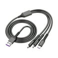 thumbnail image 1 of Rvkxad 3 in 1 Fast Charging Cable, Nylon Braided Multi Interface Charger for Phone Tablet, 1.2m Data Sync Cable, 1 of 2