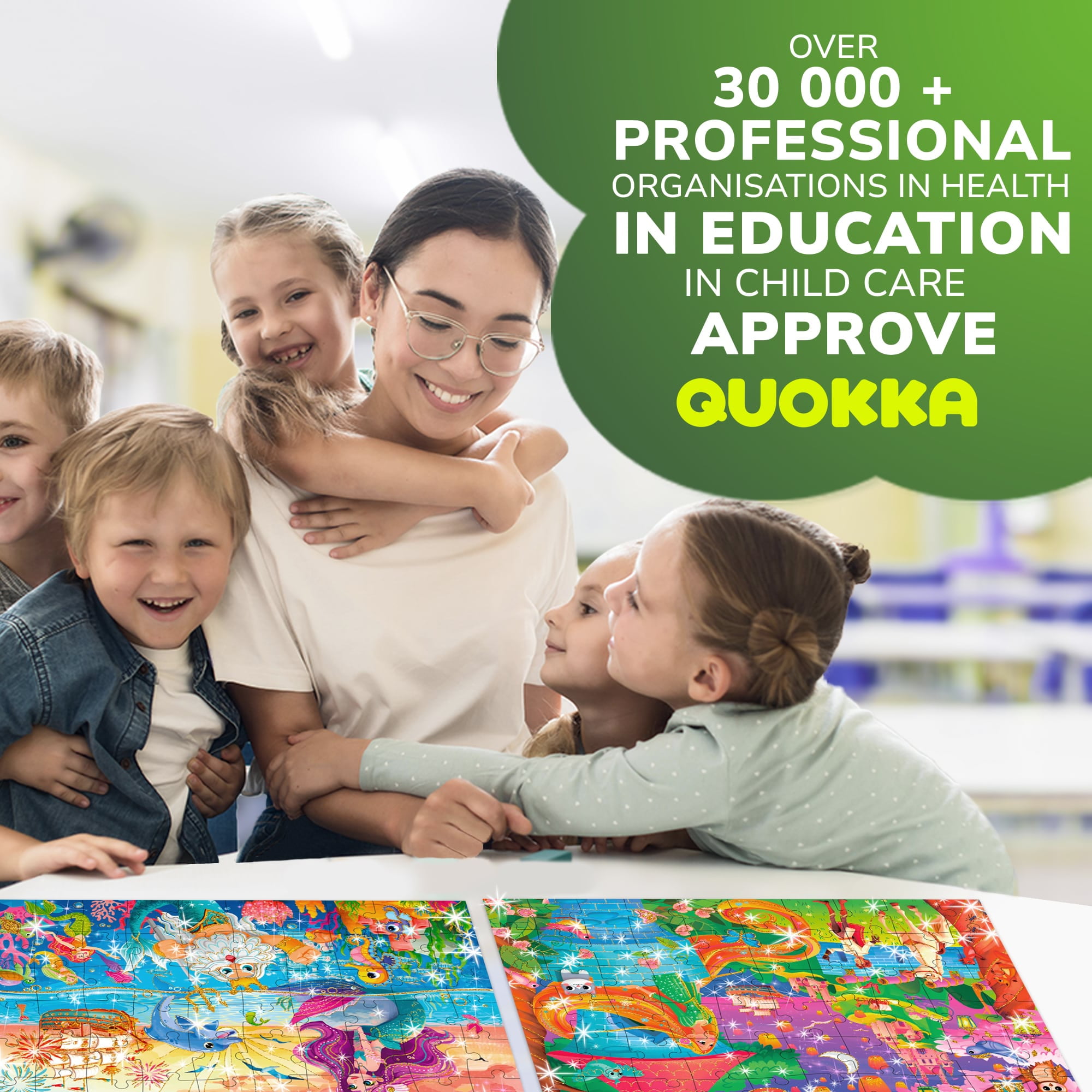 Quokka Puzzles for Kids Ages 4-6 – 4-Pack 60-Piece Puzzles for Kids – Fairy Tale Jigsaw Puzzle Set with Princess – Quiet Time Toys for Preschoolers