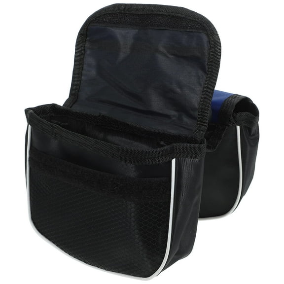 FELTECHELECTR Bicycles Front Storage Pouch Bike Bag Reflective Stripes Blue 1Set