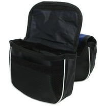 FELTECHELECTR Bicycles Front Storage Pouch Bike Bag Reflective Stripes Blue 1Set